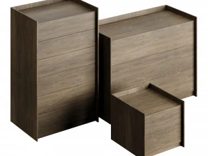 Laskasas Endy Tallboy Chest of Drawers 3D Model
