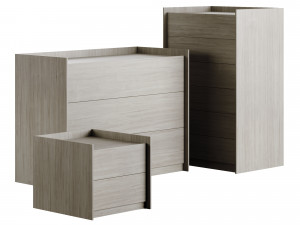 Laskasas Endy Tallboy Chest of Drawers 3D Модель