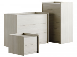 Laskasas Endy Tallboy Chest of Drawers 3D Модель