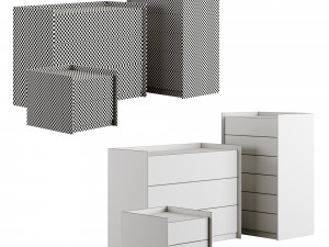 Laskasas Endy Tallboy Chest of Drawers 3D Модель