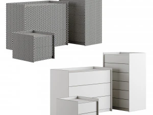 Laskasas Endy Tallboy Chest of Drawers 3D Model