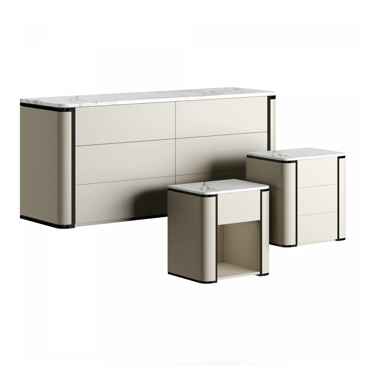 Fendi Casa Mercury Living Collection 3D Model .c4d .max .obj .3ds .fbx .stl .blend