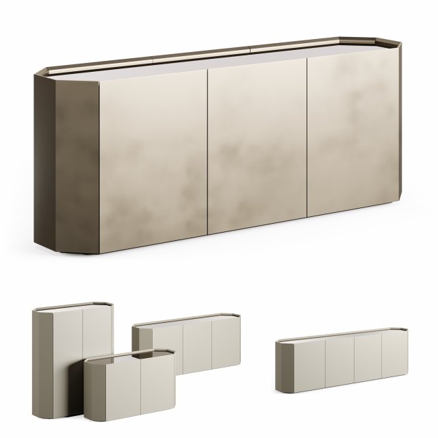 Cattelan Italia Chelsea Sideboard 3D Model .c4d .max .obj .3ds .fbx .stl .blend 