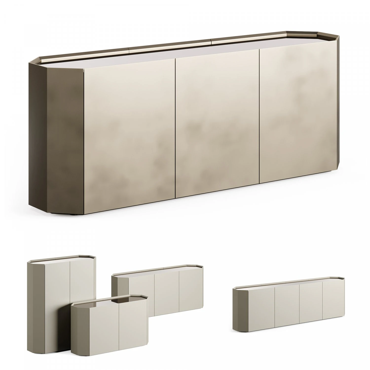 Cattelan Italia Chelsea Sideboard 3D Model .c4d .max .obj .3ds .fbx .stl .blend 