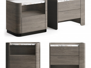 Echo Wood Bedside Table LuxLucia Casa 3D Model