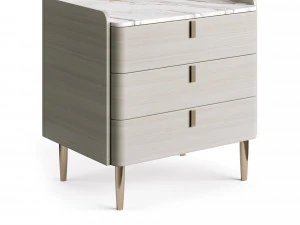 Light Luxury Marble Bedside GG41 3 Drawers 3D Model