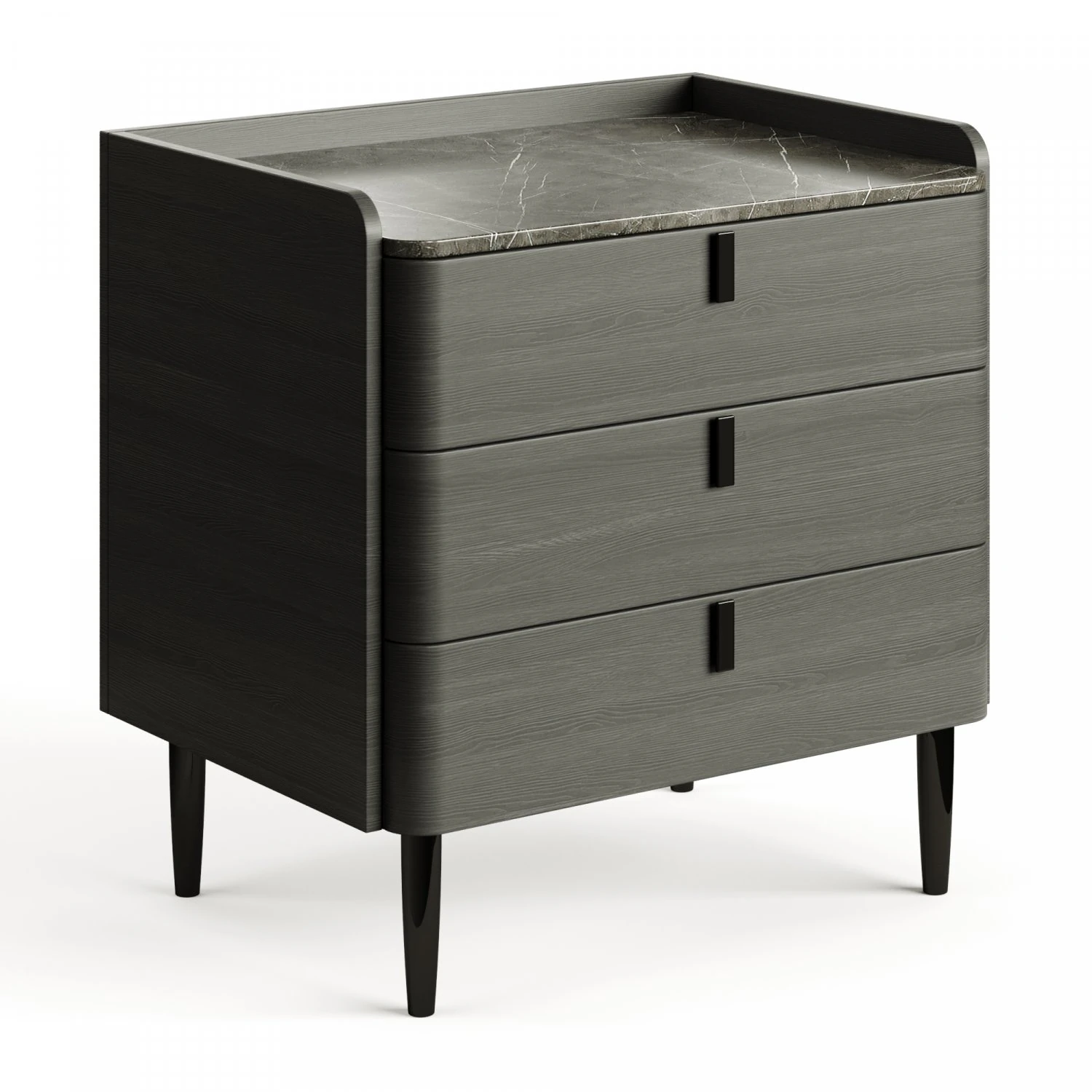 Light Luxury Marble Bedside GG41 3 Drawers 3D Model .c4d .max .obj .3ds .fbx .stl .blend 