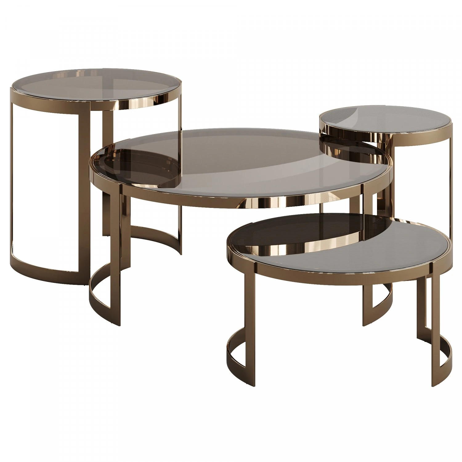 ENDI ANYA GLASS COFFEE TABLE 3D Model .c4d .max .obj .3ds .fbx .stl .blend 