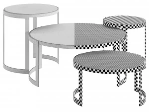 ENDI ANYA GLASS COFFEE TABLE 3D Model