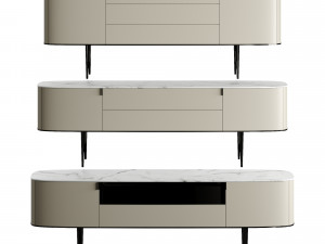 Poliform Italy Symphone Collection Drawers 3D Model