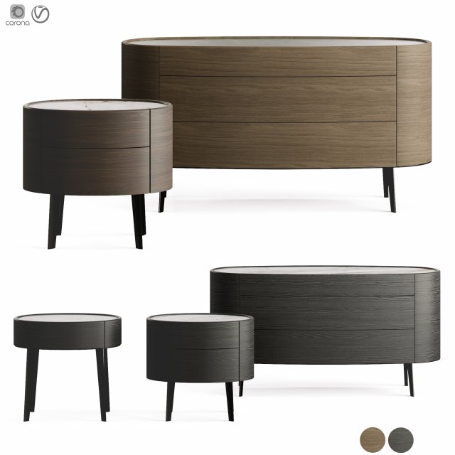 Poliform Kelly Collection Con Piedini 3D मॉडल .c4d .max .obj .3ds .fbx .stl .blend 