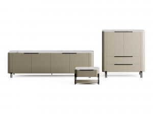 Praddy Bamboo Collection With Metal Tubular Feet 3D Model