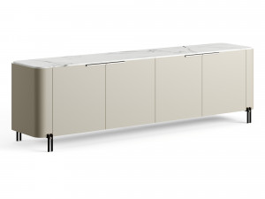 Praddy Bamboo Collection With Metal Tubular Feet 3D Model