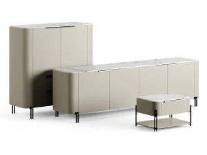 Praddy Bamboo Collection With Metal Tubular Feet 3D Model
