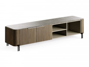 Praddy Bamboo Collection With Metal Tubular Feet 3D Model