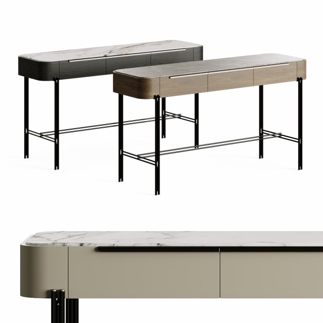 Praddy Console Bamboo NT077 3Dモデル .c4d .max .obj .3ds .fbx .stl .blend 