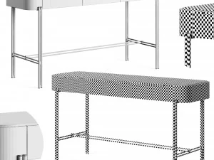 Praddy Console Bamboo NT077 3D Model