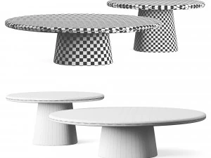 Meridiani Leon Marble Coffee Table 3D Model