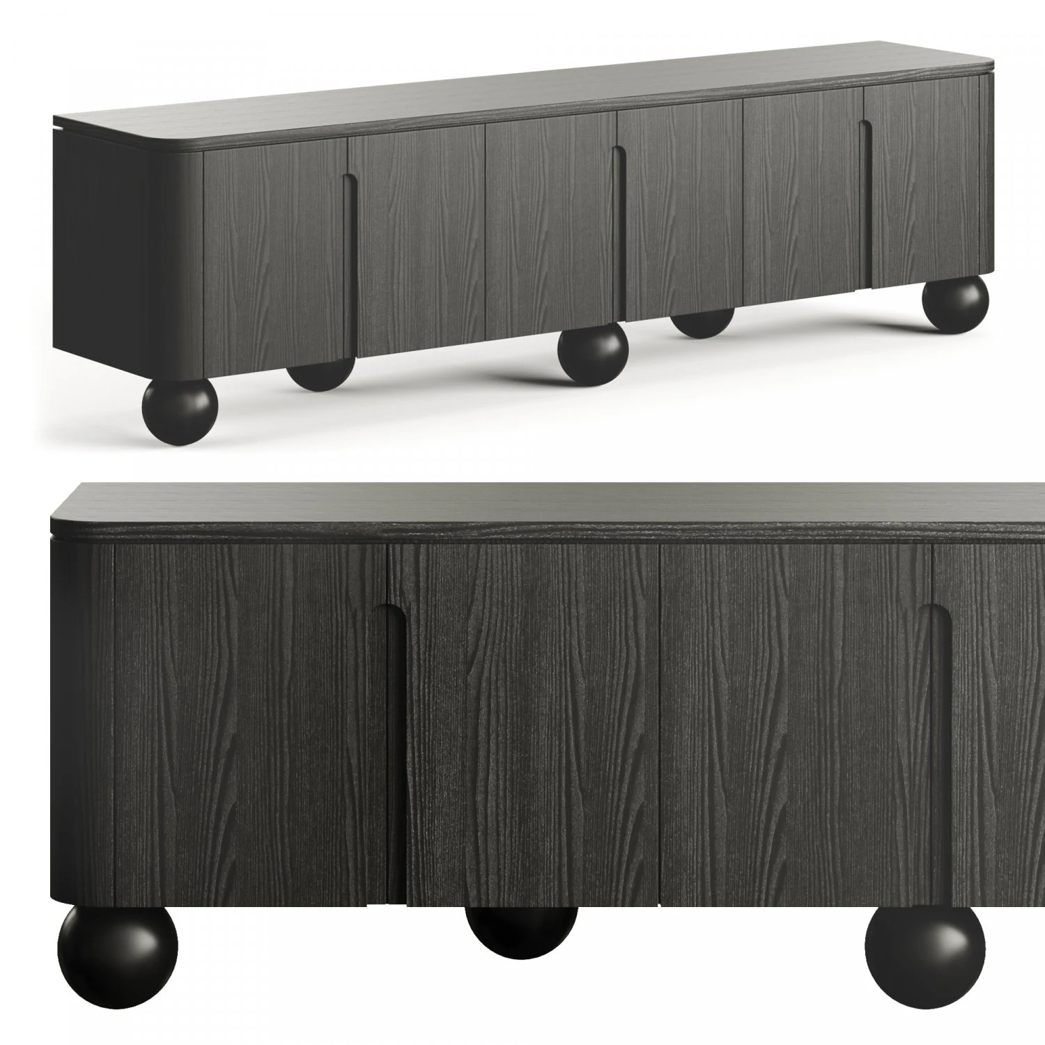 Le Berre Vevaud Olbia Sideboard 3D Model .c4d .max .obj .3ds .fbx .stl .blend 