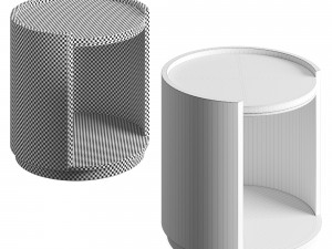 Ana Roque YVES Circles Marble Wood Bedside Table Modelo 3D