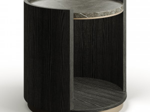 Ana Roque YVES Circles Marble Wood Bedside Table Modelo 3D