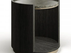 Ana Roque Mesita de noche YVES Circles madera m&aacute;rmol Modelo 3D