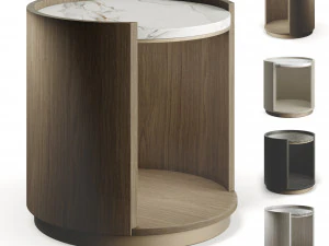 Тумбочка Ana Roque YVES Circles Marble Wood 3D Модель