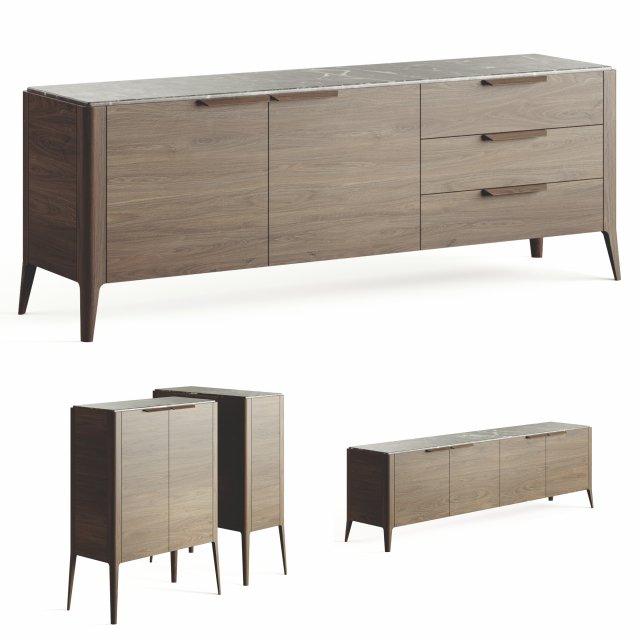 Porada Atlante Chest Of Drawers Modelo 3D .c4d .max .obj .3ds .fbx .stl .blend 