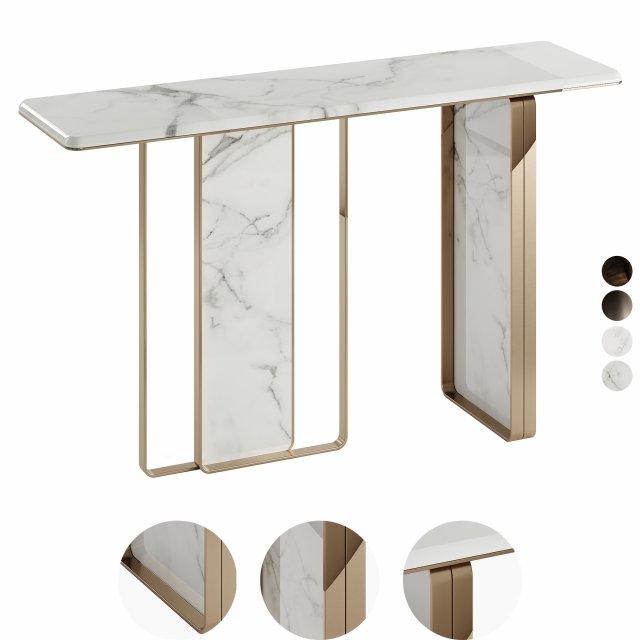 Private Label Gold Console Modelo 3D .c4d .max .obj .3ds .fbx .stl .blend 