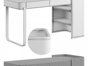 LuxLucia Casa Chloe Dresser Table Living Collection Modelo 3D