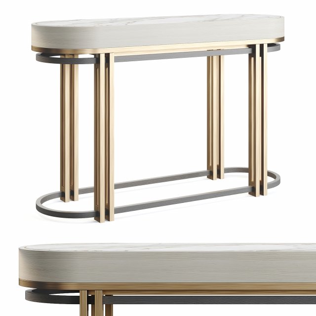 Frato RIO Console Table 3D Model .c4d .max .obj .3ds .fbx .stl .blend 