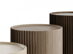 Lou Mindi Wood Bedside Table 3D Model