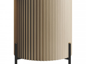 Lou Mindi Wood Bedside Table 3D Модель