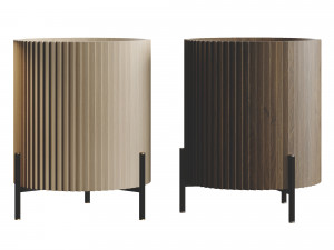 Lou Mindi Wood Bedside Table 3D Модель