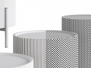 Lou Mindi Wood Bedside Table 3D Модель