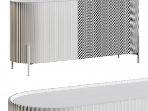 Lou Mindi Wood Sideboard 3D 模型