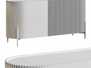 Lou Mindi Wood Sideboard 3D Model