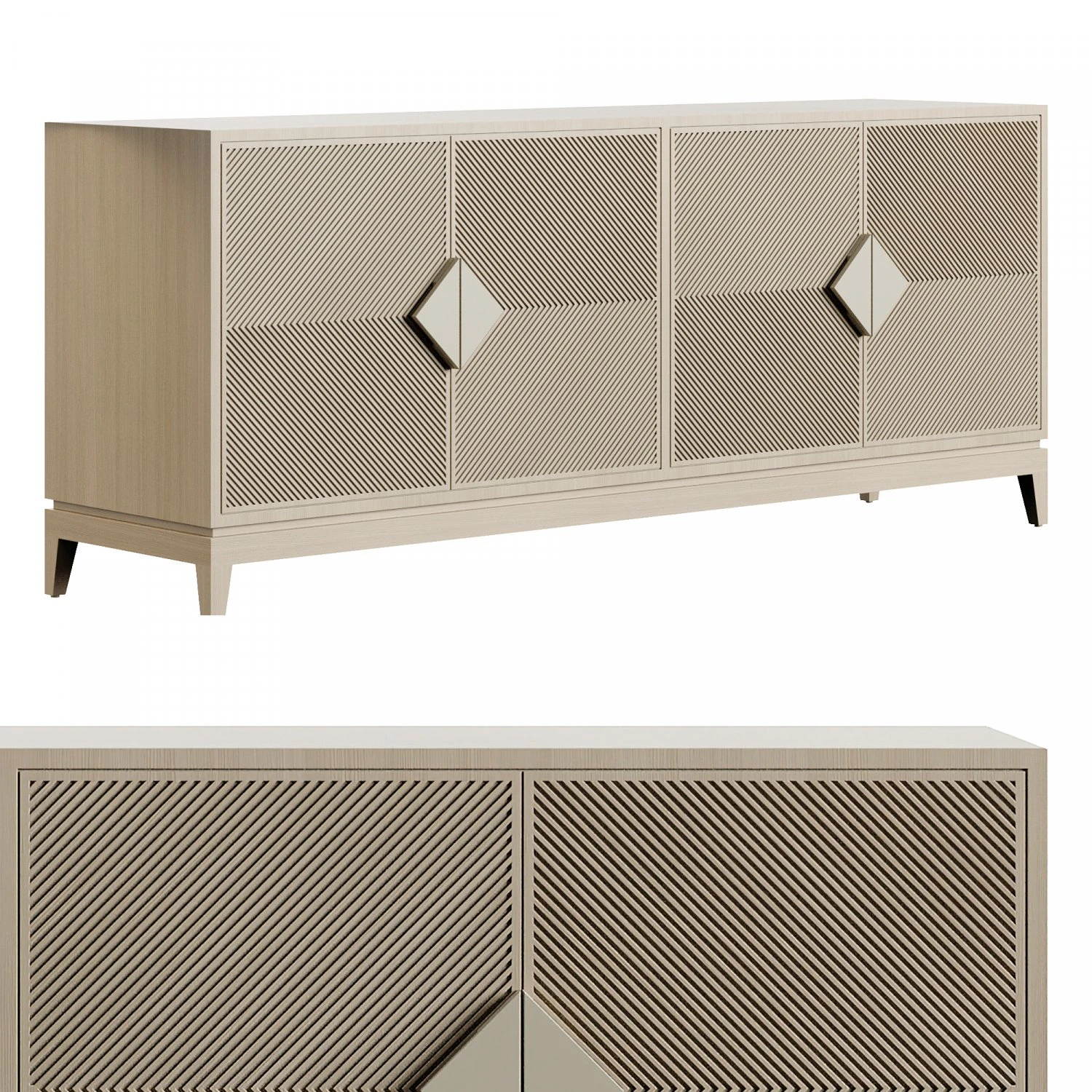 Palacek Sloane Sideboard 3D Model .c4d .max .obj .3ds .fbx .stl .blend 