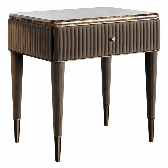 Volpi AUGUSTA Bedside Table with Drawers 3D Model .c4d .max .obj .3ds .fbx .stl .blend 