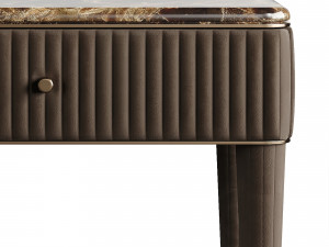 Volpi AUGUSTA Bedside Table with Drawers 3D Model