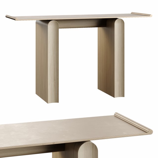 District Eight D8 Tonkin Console Table 3D 모델 .c4d .max .obj .3ds .fbx .stl .blend 
