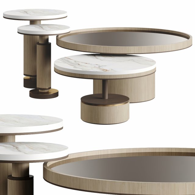 Frato PAROS BERLIN Coffee Table Collection 3D 模型 .c4d .max .obj .3ds .fbx .stl .blend 