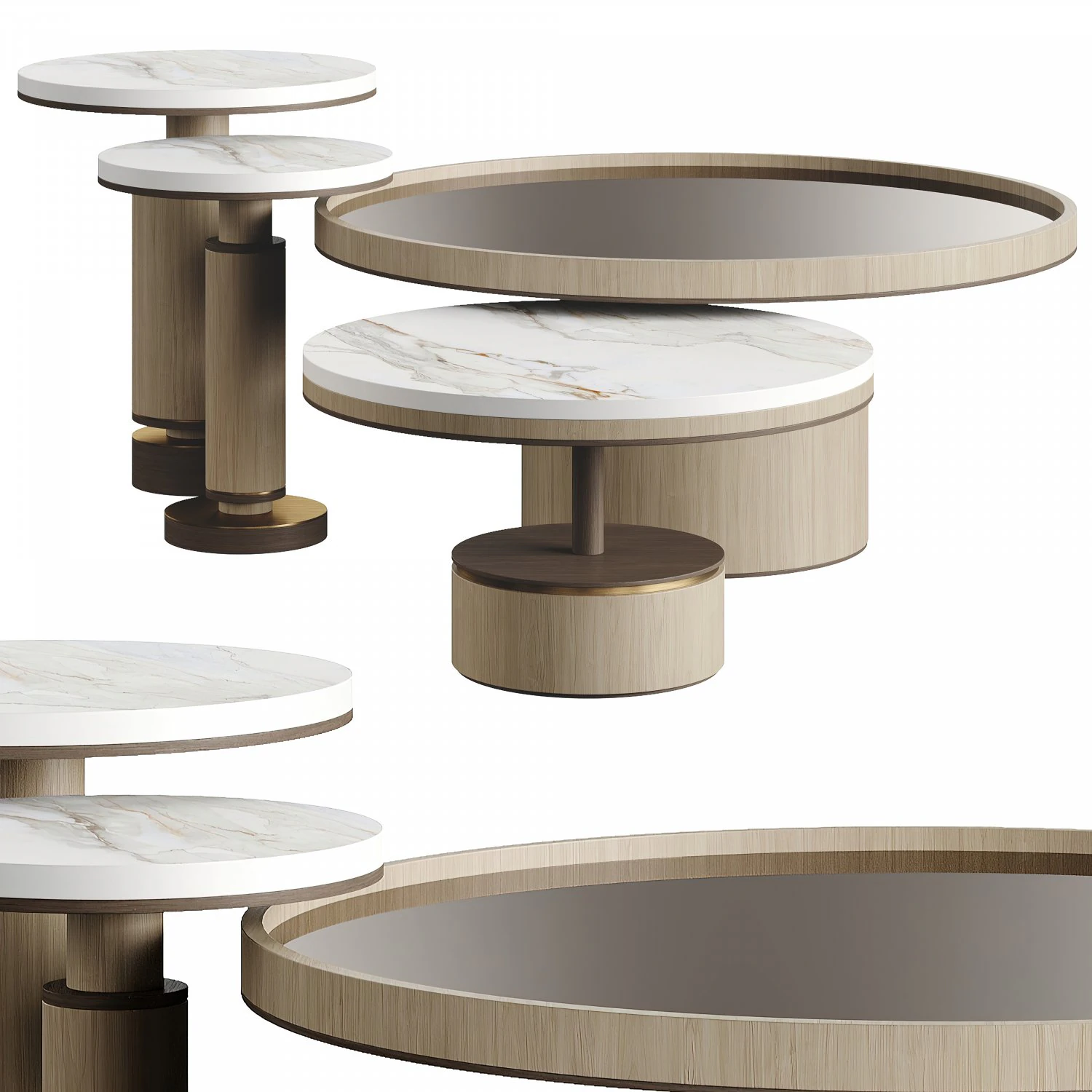 Frato PAROS BERLIN Coffee Table Collection 3D Model .c4d .max .obj .3ds .fbx .stl .blend 