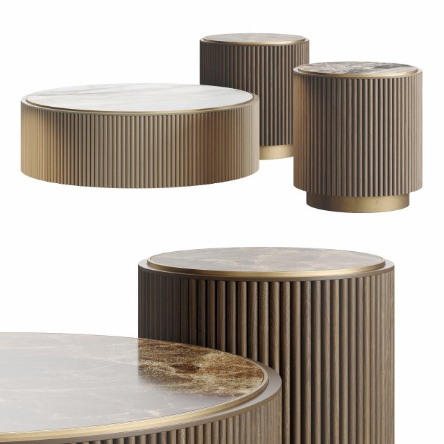 Ana Roque PLUM Coffee Table 3D Model .c4d .max .obj .3ds .fbx .stl .blend 