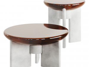 Paolo Castelli LENS Glass Coffee Tables 3D Модель