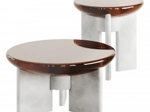 Paolo Castelli LENS Glass Coffee Tables 3D Model