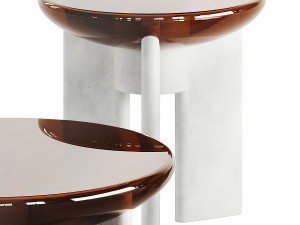Paolo Castelli LENS Glass Coffee Tables 3D Модель