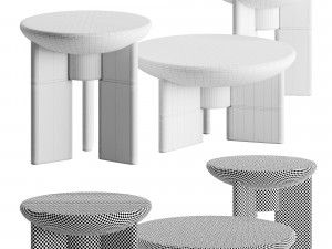 Paolo Castelli LENS Glass Coffee Tables 3D Модель
