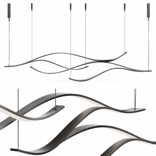 Zenqdesigns CREATIVE Abstract Chandelier Modello 3D .c4d .max .obj .3ds .fbx .stl .blend 
