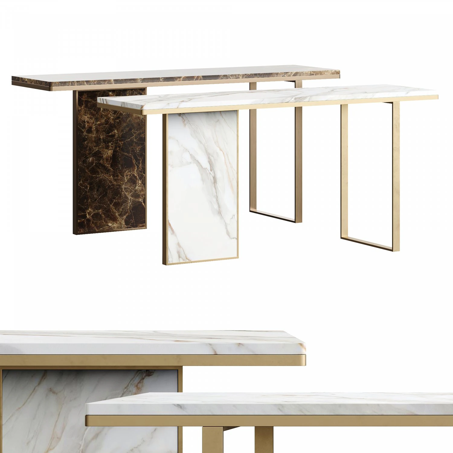 Ana Roque MARK Console Table 3D Model .c4d .max .obj .3ds .fbx .stl .blend 